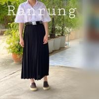 ราคา กระโปรงพลีทยาวสีดำจีบกลาง (16670009582)