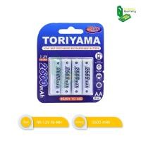 ราคา TORIYAMA ถ่านชาร์จ 2600mAh AA 1.2V Ni-MH แพ็ค 4 ก้อน (11751084035)