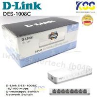 ราคา ✨ของแท้ SWITCH HUB (สวิตซ์ฮับ) D-LINK 8 PORTS DES-1008C 10/100 Mbps Unmanaged Switch ประกันตลอดการใช้งาน (13030349002)