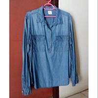 ราคา เสื้อเชิ้ตยีนส์แขนยาวมือสอง ยี่ห้อ GAP Size XL (1598259597)