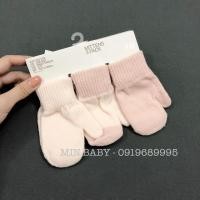 ราคา H&M ชุด3คู่ ชม.&ม ถุงมือแท้สําหรับเด็กผู้หญิงไม่เกิน2ขวบ (24945992197)