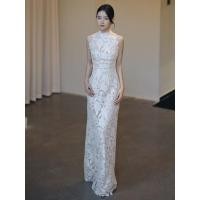 ราคา ชุดแต่งงานสไตล์ฝรั่งเศส vintage สีขาว พร้อมลายลูกไม้ประณีต สำหรับหมั้นและงานสำคัญ (46005864488)