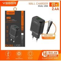 ราคา เครื่องชาร์จ Veger C2+ Usb Micro Dual Usb 2.4 Ampere Fast Charging Original Veger (28015251797)