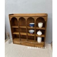 ราคา ตู้โชว์ของไม้สักเก่า มีลิ้นชัก ชั้นเก็บของ (26887313696)