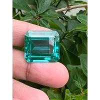 ราคา พลอย columbiaโคลัมเบีย Green Paraiba Emerald มรกต very fine lab made pear shape 18x20 มม mm...42 กะรัต 1เม็ด carats (26527062514)