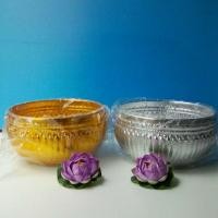 ราคา ขันเงิน ขันทอง อลูมิเนียมลายไทย มี 5 ขนาด (5648892805)