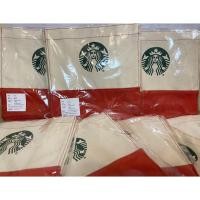 ราคา Starbucks Christmas Tote Bag 2016 กระเป๋าผ้าแดงขาว ของแท้ พร้อมส่ง (14873004020)