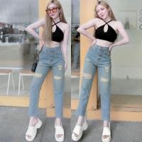ราคา Cc jeans S-5XL กางเกงยีนส์ ทรงบอย ยีนส์ฟอกอ่อน แต่งขาด 004 007 (21985945808)