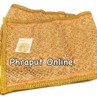 ราคา ผ้าห่มพระประธาน ผ้าห่มพระพุทธ สไบ เลื่อมทอง 2 ชั้น ยาว 4 เมตร แบบสวย พร้อมเข็มกลัดทองประดับเพชร (7708045600)
