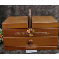 ราคา Wooden Sewing Box #กล่องไม้ #กล่องไม้เย็บปัก มือสองจากญี่ปุ่น (24164417846)