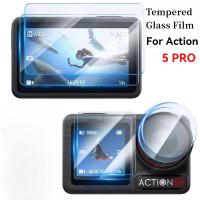 ราคา สำหรับ DJI Osmo Action 5 Pro ฟิล์มกันรอยหน้าจอและเลนส์ ฟิล์มกระจกนิรภัย 9H สำหรับอุปกรณ์เสริมกล้อง DJI Action 5PRO (40701250544)