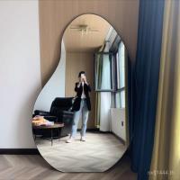 ราคา กระจกติดผนังกระจกติดผนัง ins กระจกรูปทรงพิเศษร้านขายเสื้อผ้าเกาหลีทั้งร่างกายในครัวเรือน Mango Dressing กระจกติดผนังกระจกแต่งหน้า PVMO (50204945890)