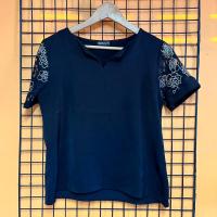 ราคา เสื้อสีดำ แขนลายดอกไม้ อก 36นิ้ว ยาว 22 นิ้ว (25168007379)