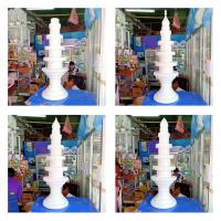 ราคา โฟมบายศรี 5ชั้น สูง45.5นิ้ว ฐาน16นิ้ว มีพุ่มยอด โฟมพานพุ่ม โฟมทำบายศรี โฟมทำพาน โฟมพุ่ม โฟมวงกลม โฟมแผ่น (9661716942)