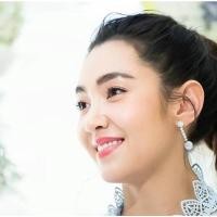 ราคา ต่างหูเพชร CZ ต่างหูดาราใส่ แฟชั่นดาราใส่ ใส่ออกงาน แบบห้อยระย้า (5465396324)