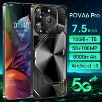ราคา 【COD】โทรศัพท์ มือถือ pova 6 pro 5g wifi 7.5inch 16 RAM+512GB ROM mobile phone smartphone มือถือจิ๋ว Android13.0 (26715566151)