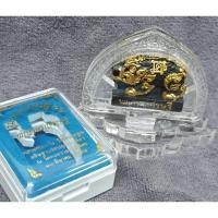 ราคา พญาหมูเศรษฐีเลี่ยมฐานตั้งบูชา สำริดชุบแบล็คโรเดียมปิดทอง หลวงพ่อหวั่น วัดคลองคูณ จ.พิจิตร รุ่นมหาเศรษฐี ๖๑ (16427244867)