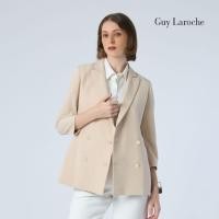 ราคา Guy laroche แจ็คเก็ตทำงานผู้หญิง คิง สูทติ้ง ทรงเข้ารูป แขนสามส่่วน แต่งกระดุม 4 เม็ด สีเบจ G9YDBE (40420686942)