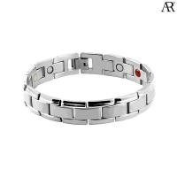 ราคา ANGELINO RUFOLO Healthy Magnetic Bracelet ดีไซน์ Curb Chain สร้อยข้อมือแม่เหล็ก Stainless Steel 316L(สแตนเลส) สีเงิน (3646972033)