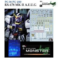 ราคา ดีคอลน้ำ [MONSTER] PG 06 PG 1/60 RX-178 MK II A.E.U.G GUNDAM WATER SLIDE DECAL FLUORESCENT PG06 (16382639734)