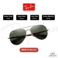 ราคา รวมสี/แท้ 100% แว่นกันแดด RayBan RB3675 รุ่น Aviator รับประกัน 2 ปี พร้อมอุปกรณ์ครบ (25047290422)