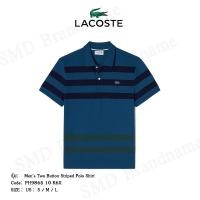 ราคา Lacoste เสื้อโปโลชาย รุ่น Men's Two Button Striped Polo Shirt Code: PH9865 10 K6X (16920677242)