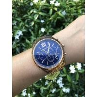 ราคา พร้อมส่งของแท้ Michael Kors Lexington Blue Dial Ladies RoseGold UNISEX Watch MK6710 (9295895142)