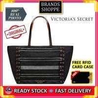 ราคา Victorias Secret ผ้าใบขนาดใหญ่ Tote กระเป๋าช้อปปิ้งผู้หญิง Satchel Beg Wanita 维多利亚 กระเป๋าผ้าทอขนาดใหญ่ VCHB-290 (45754664548)