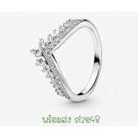 ราคา (ของแท้100%)Pandora​ Silver​ Ring แหวนเพชรมงกุฎ (7173738182)