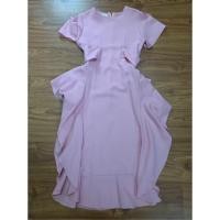 ราคา เดรส ป้ายMaikaew ผ่าข้างแต่งระบาย สีชมพู (1825690962)