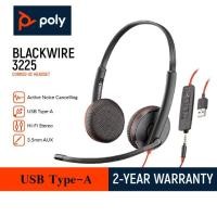 ราคา Poly Blackwire 3225 Wired Headset (Plantronics) Hi-fi Stereo, Noise-Canceling Mic –Stereo Design, USB-A - 2Yrs Warranty (55205020597)