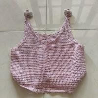 ราคา เสื้อสายเดี่ยวไหมพรมถัก สีชมพูมือ 2 (47153948850)