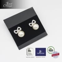 ราคา ต่างหู Swarovski โบว์ติดมุก (761447773)