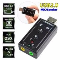 ราคา USB Sound Adapter การ์ดเสียง ซาวด์การ์ด External USB 2.0 Virtual 7.1 Channel (Black สีดำ) #378 (541801846)