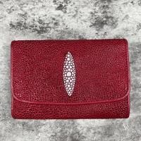 ราคา [PRELOVED] Christian lothem หนังปลากระเบนแท้ กระเป๋าสตางค์หนังปลากระเบน (10496366967)