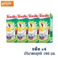ราคา แอนลีน นมเปรี้ยวโยเกิร์ต รสผลไม้รวม - 180 มล. แพ็ค 4 กล่อง (2266930786)