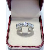 ราคา Eternity ring แหวนเพชรน้ำ 100 Moissanite รอบวง ตัวเรือนเงินชุบไวท์โกลด์ (46703813078)