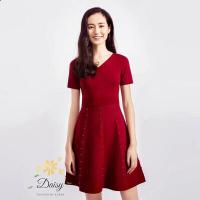 ราคา เสื้อผ้าแฟชั่นสไตล์เกาหลี ชุดเดรสสั้น Dress ชุดเดรสสวยเพรียวสุดชิค Free Size สีแดงพร้อมส่งสวยเหมือนแบบ (1602470950)