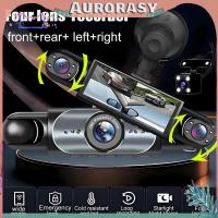 ราคา [AS] กล้องติดรถยนต์ 4 ช่อง Dashcam FHD 1080P ด้านหน้าและด้านหลังภายในสําหรับรถยนต์และรถยนต์ (52805384963)