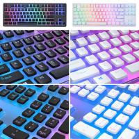 ราคา Pudding Keycap 130 Keys PBT Double Shot Mteria keyboard Keycap For 61 68 84 87 96 98 100 108 Key RGB Mechanical Keyboard (28768750344)