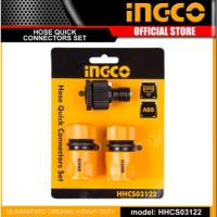 ราคา INGCO รุ่น HHCS03122 ข้อต่อคอปเปอร์ ข้อต่อสายยางชนิดสวมเร็ว ข้อต่อสวมเร็ว ขนาด 1/2" แบบ 3 ชิ้นต่อชุด (7249384568)