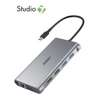 ราคา ยูเอสบีฮับ AUKEY 10-in-1 USB-C to USB-A, HDMI & VGA PD 100W (CB-C89) by Studio7 (20358088789)