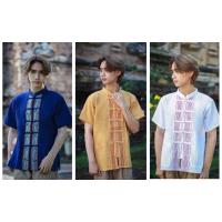 ราคา เสื้อพื้นเมืองชาย เสื้อผ้าฝ้ายคอจีน สไตล์ล้านนา (21131844494)