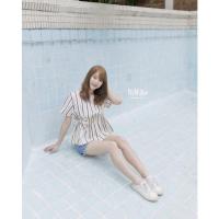 ราคา Numsha_brand เสื้อลายแต่งโบว์ (21337480147)