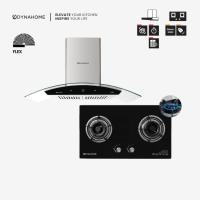 ราคา DYNAHOME ชุดเซ็ตเครื่องดูดควัน+เตาแก๊สหน้ากระจกแบบฝัง 2 หัวเตา รุ่น DH-9044+DH-7948 (29014817478)