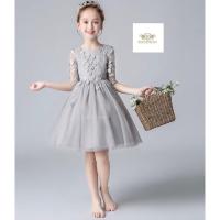 ราคา Gray Cocktail Dress Girls ชุดกระโปรงสีเทา+ที่คาดผมคละแบบ สวยหรู ใส่สวย Party, Cocktail, Piano, Birthday, Dress Girls ... (17228728695)