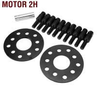 ราคา Motor 2H Happiness House*-th Hub Centric Wheel Spacer Kit 2pcs Adapter พร้อมลูกบอลสำหรับรถยนต์ (สีแดง) (42467712411)