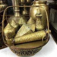 ราคา ชุดเชี่ยนหมากตะกร้าทองเหลืองดุลลายดอกไม้ (917889032)