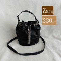 ราคา ส่งต่อ Zara Bucket Bag กระเป๋าหนังสีดำ (29217728562)