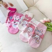 ราคา ถุงเท้า ผ้าฝ้าย ลาย Sanrio Cinnamoroll My Melody Kuromi น่ารัก สําหรับเด็กผู้หญิง นักเรียน 3 คู่ (24455689241)